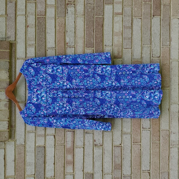 Lilly Pulitzer Aubrey UPF 50+ Dress Take It Slow XL Turtle Print - Picture 6 of 8